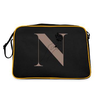 lettre n papillon magique - Sac Retro - noir/or - Dos