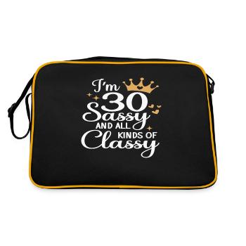 J’ai 30 ans Sassy et toutes sortes de classe - Sac Retro - noir/or - Dos