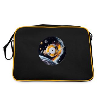 Vinyl Platte CD Retro Cool Universum - Retro Tasche - Schwarz/Gold - Hinten