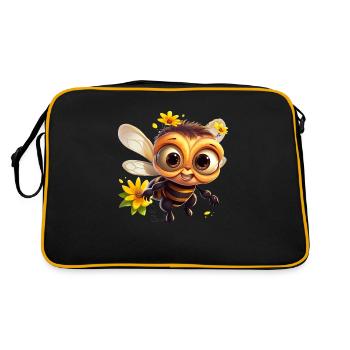 Drôle d’abeille mellifère - Sac Retro - noir/or - Dos
