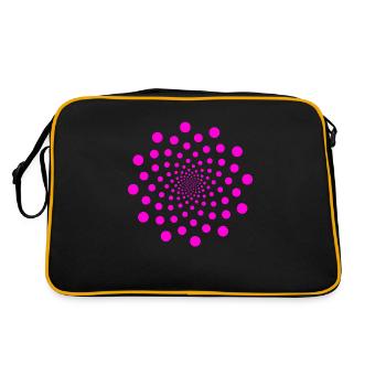 Om signe chakra fleur infini rose néon - Sac Retro - noir/or - Dos