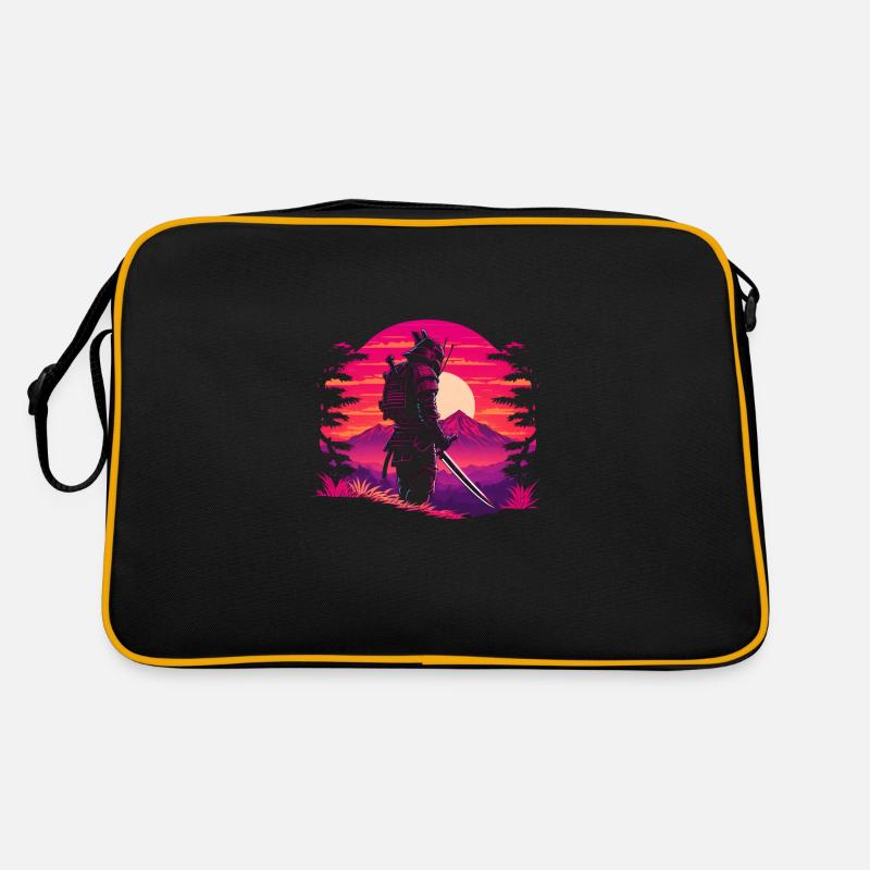 Samouraï de science-fiction Synthwave Sac Retro