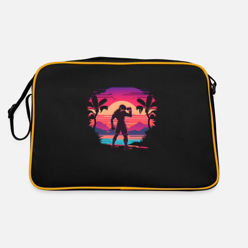 Synthwave Boxer Retro Tasche