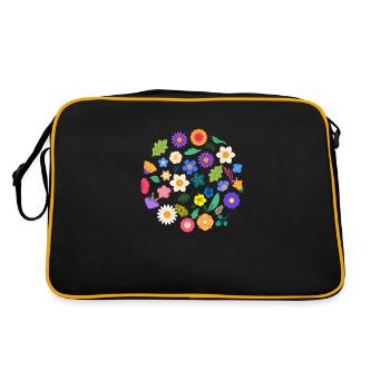 Wildflowers-gift idea - Retro Bag - black/gold - Back