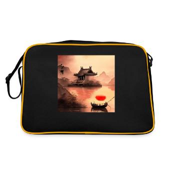 Japon Beautiful Artwork Design - Sac Retro - noir/or - Dos