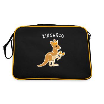 Kingaroo Kangaroo (White) - Retro Bag - black/gold - Back