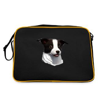 Border Collie Dogs Dog Lovers Dog Owners - Sac Retro - noir/or - Dos