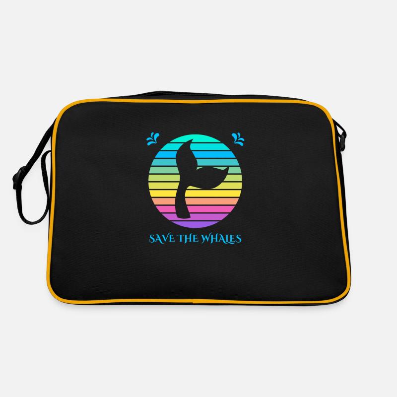 Save the whales Retro Bag