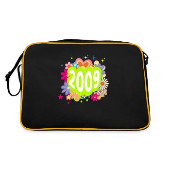 Year 2009 Anniversary Groovy Floral - Retro Bag - black/gold - Back