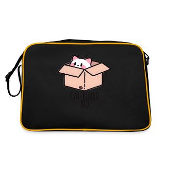 Chat curieux dans une boîte - Sac Retro - noir/or - Dos