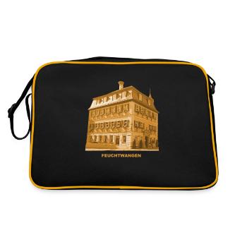 Feuchtwangen Mittelfranken Ansbach Franken Bayern - Retro Tasche - Schwarz/Gold - Hinten