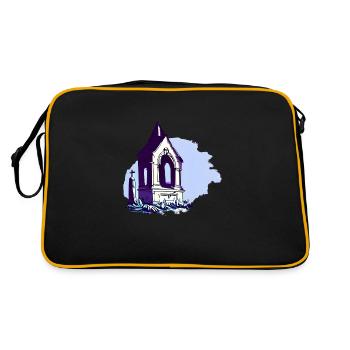 Cemetery Grave Crypt - Retro Bag - black/gold - Back
