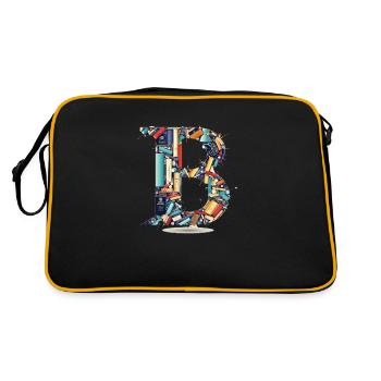 Journée internationale des amoureux du livre - Sac Retro - noir/or - Dos