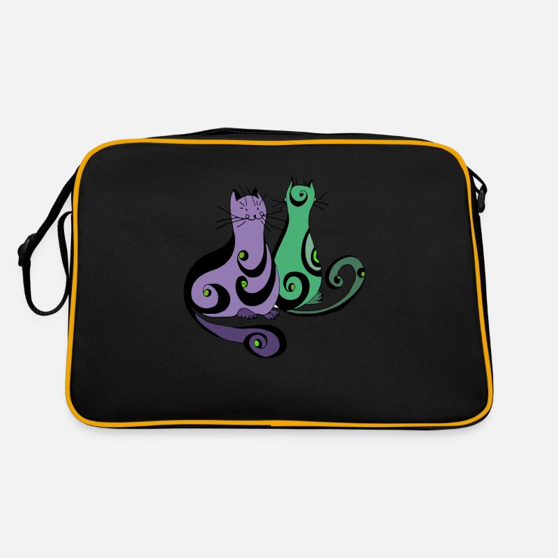 Chats - Sac Retro - noir/or