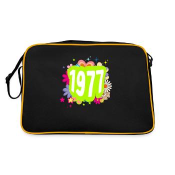 Year 1977 anniversary Floral Groovy - Retro Bag - black/gold - Back