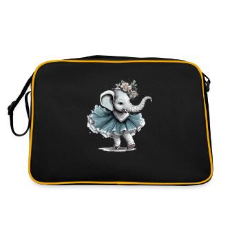 Zouzou l'éléphant au tutu - Sac Retro - noir/or - Dos