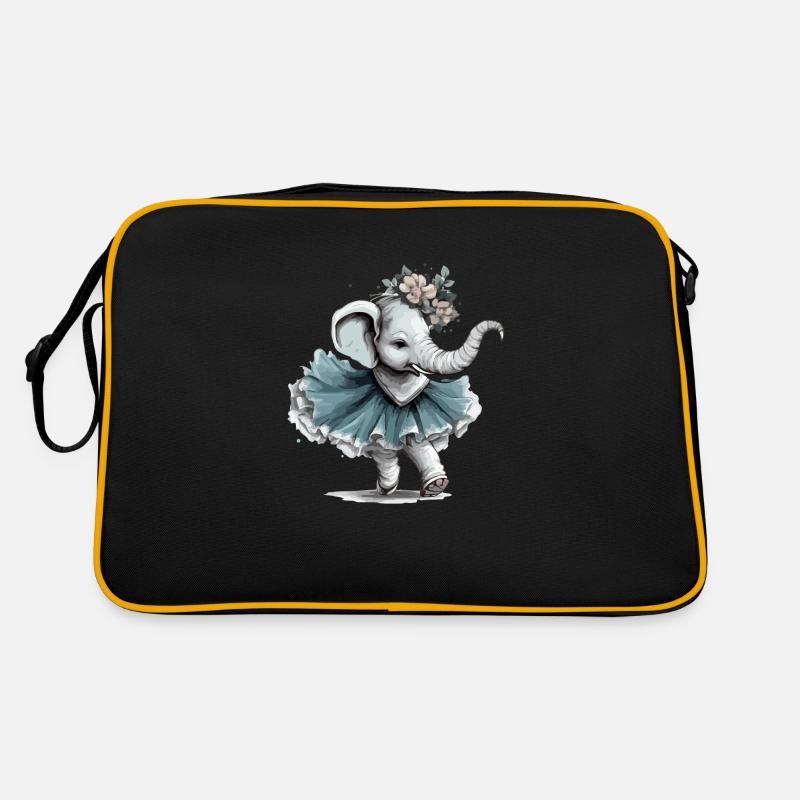 Zouzou der Elefant mit dem Tutu Retro Tasche