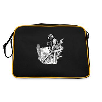 Koki in die Stadt - Retro Tasche - Schwarz/Gold - Hinten