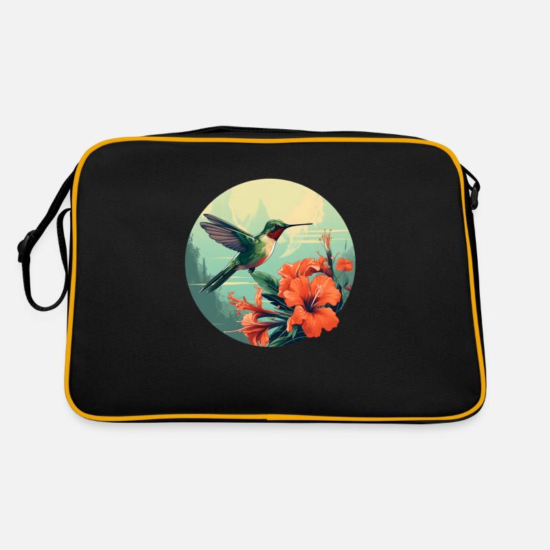 Flatternder Kolibri Retro Tasche
