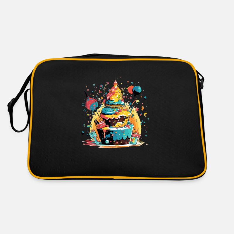 Geburtstagskuchen Retro Tasche