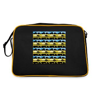 Tractor Stripes 6 I Funny Cool Design Tractor - Retro Bag - black/gold - Back