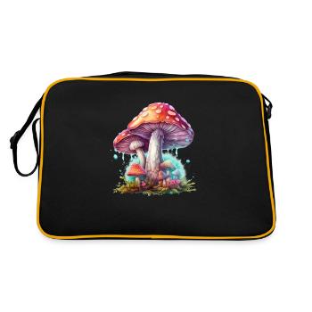 Champignon de fées Champignons de conte de fées Monde de conte de fées champignon - Sac Retro - noir/or - Dos