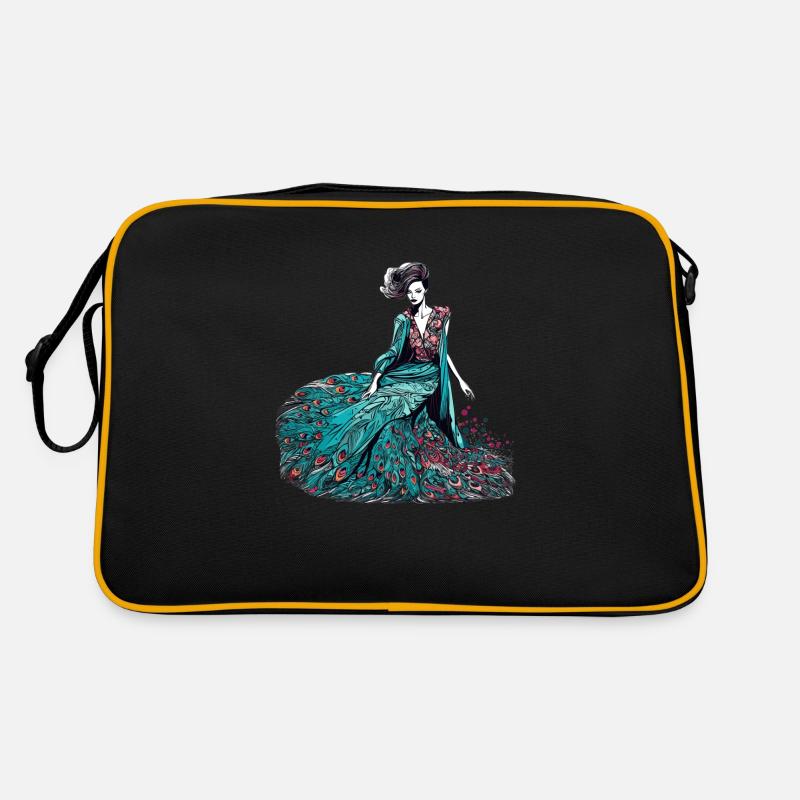 Modedesigner Peacock Retro Tasche