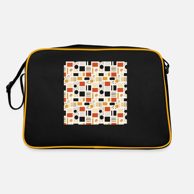 Abstract Geometric Seamless Repeat Pattern Shapes Retro Bag