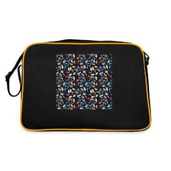 Leaves Seamless Pattern Leaf Foliage Nature Print - Retro Bag - black/gold - Back
