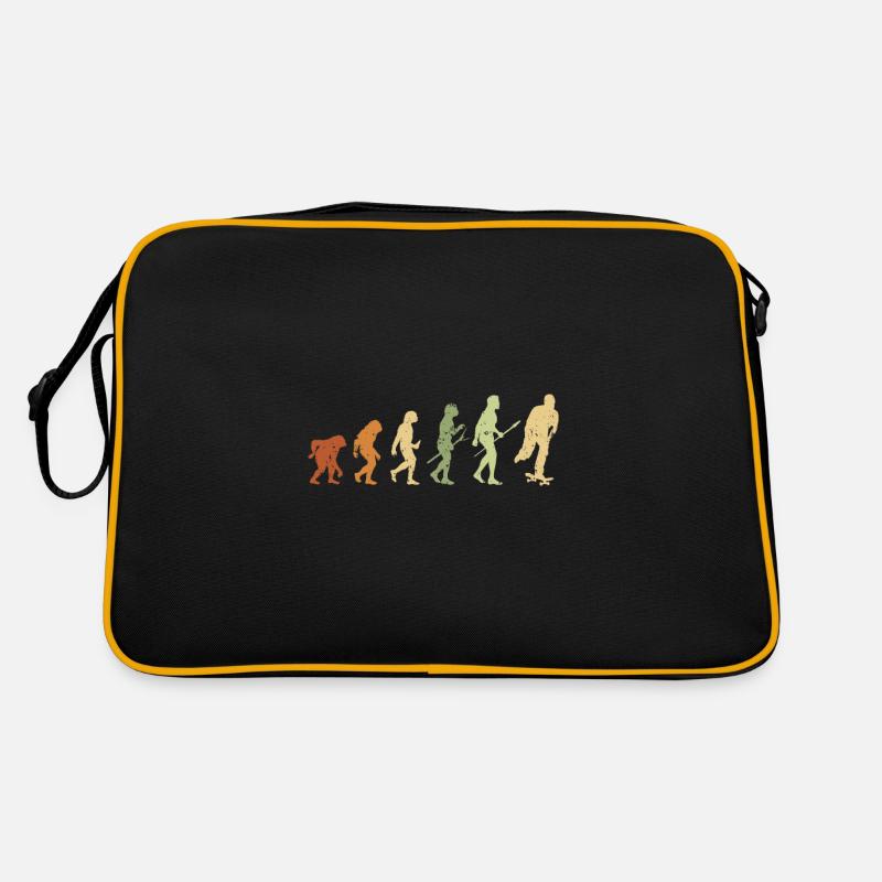 Skateboarding Evolution Skateboard Skater Retro Tasche