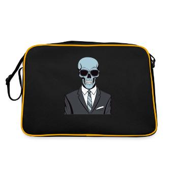 Sharp Dressed Skeleton - Retro Bag - black/gold - Back