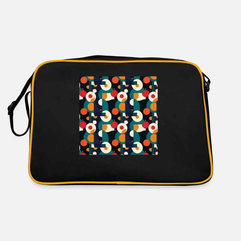 Abstract Seamless Pattern Shapes Lines Modern Art Retro Bag