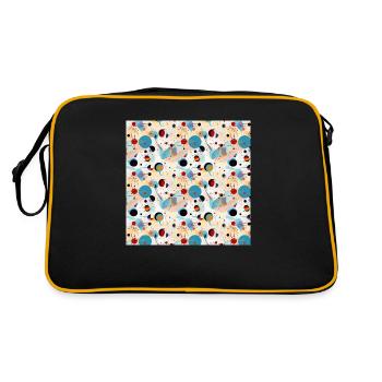 Formes abstraites sans couture Lignes Art moderne - Sac Retro - noir/or - Dos