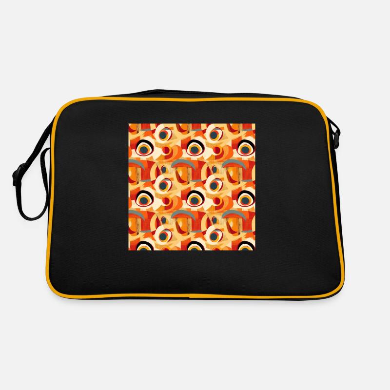 Abstract Seamless Pattern Shapes Lines Modern Art Retro Bag