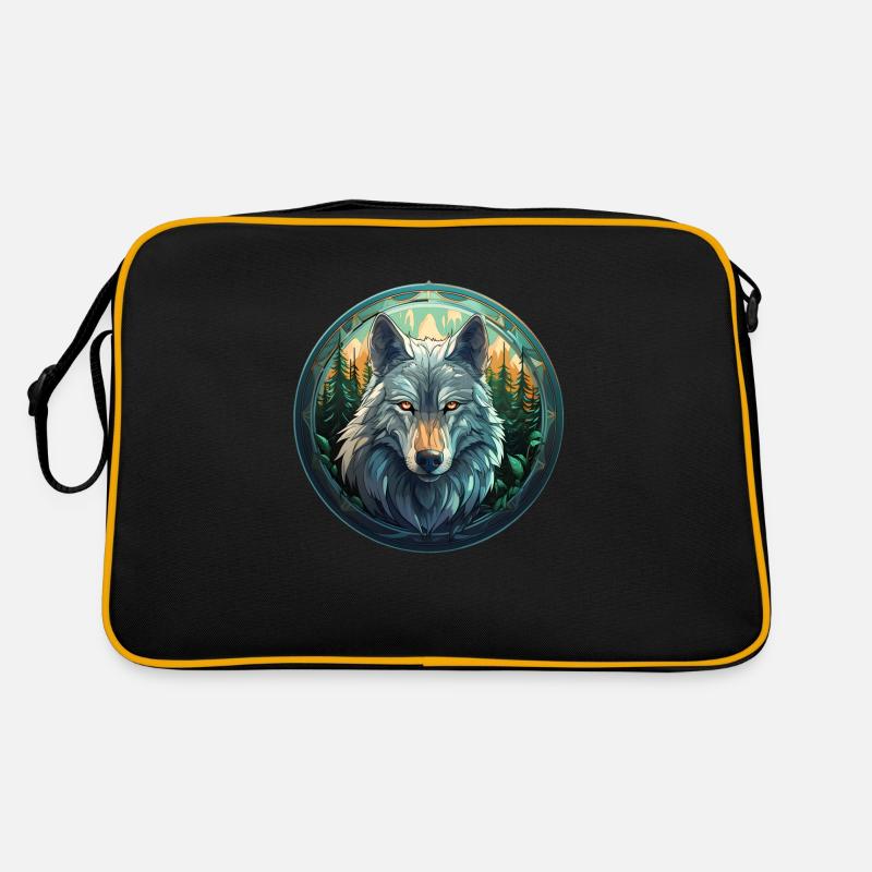 Emblème du loup Sac Retro