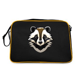 Naughty badger - un vilain blaireau - Sac Retro - noir/or - Dos