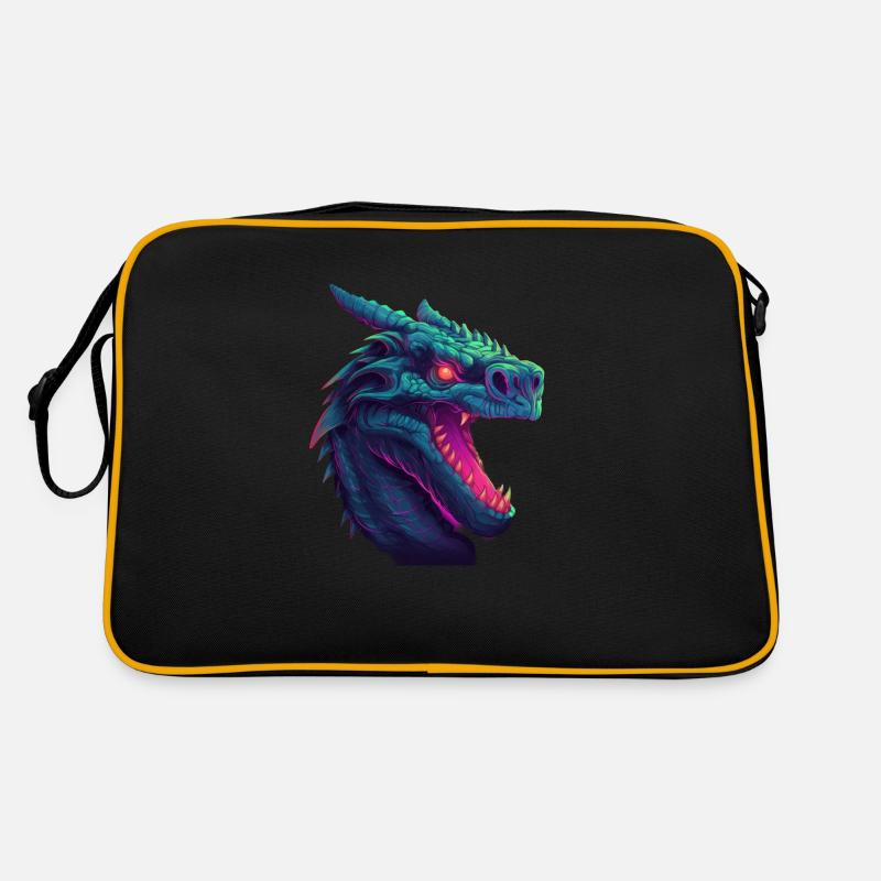 Dragonwave Ein Synthwave-Drachenabenteuer Retro Tasche
