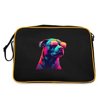 Retro Woof A Dog s Synthwave Adventure - Sac Retro - noir/or - Dos