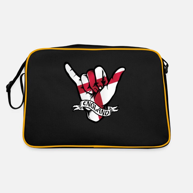 England Shaka - Retro Tasche - Schwarz/Gold