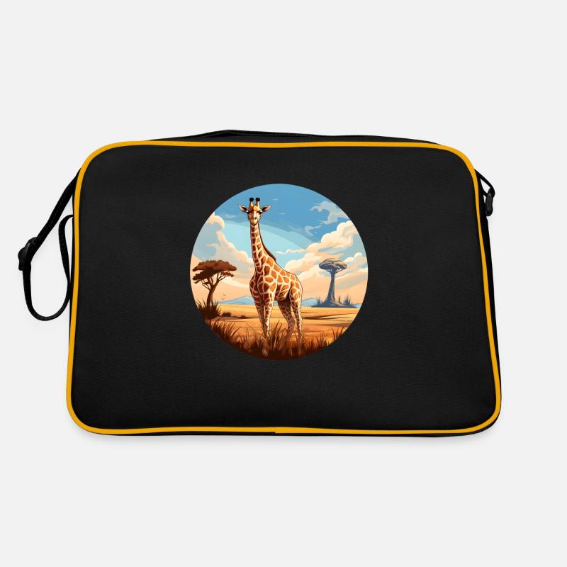 Giraffe - Retro Bag - black/gold