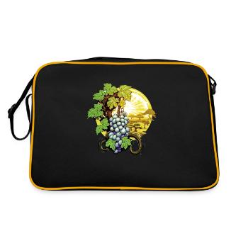 Grappe de raisin au soleil - Sac Retro - noir/or - Dos
