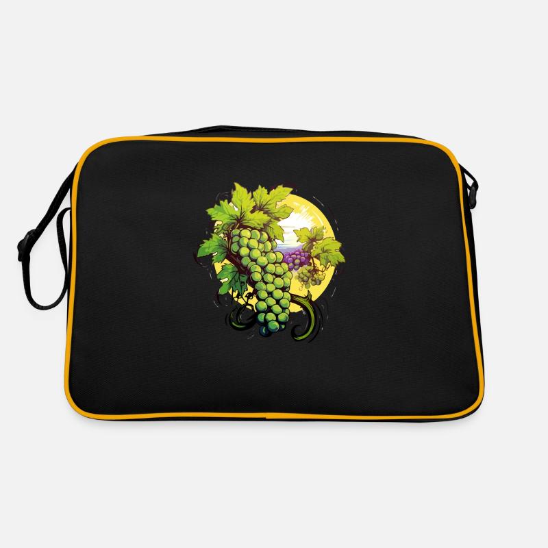 Grappes de raisin et payage Sac Retro