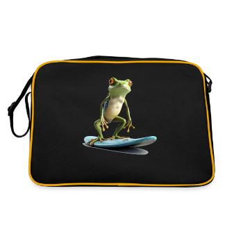 Frog surfing - Retro Bag - black/gold - Back