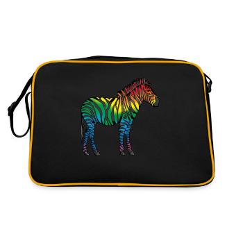 Zèbre - Sac Retro - noir/or - Dos