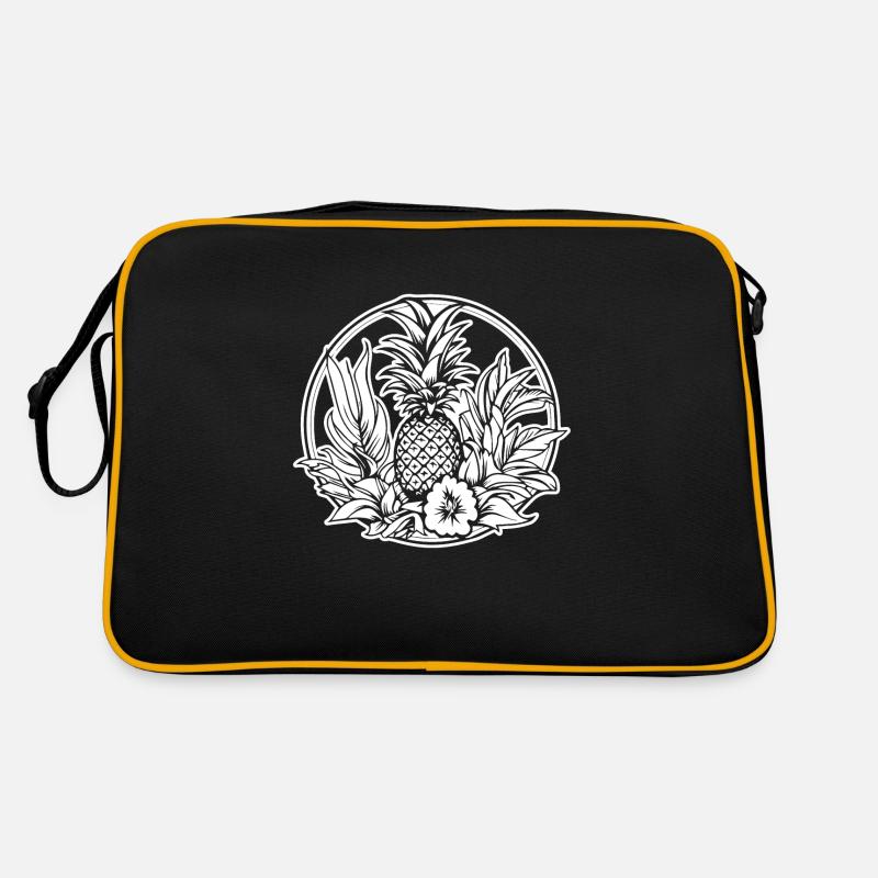 Ananas - Sac Retro - noir/or