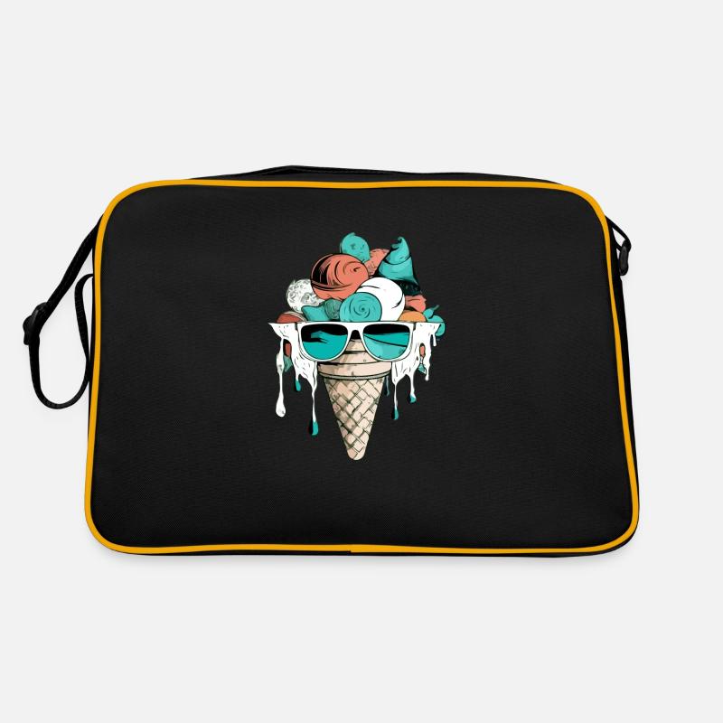 Erdbeer-Minz-Vanille-Eis Retro Tasche