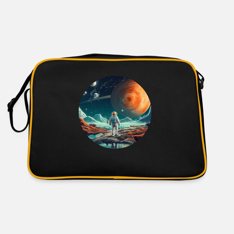 Spaceman Around Space, Astronauts Gift Retro Bag