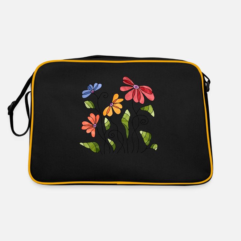 Blumen Retro Tasche