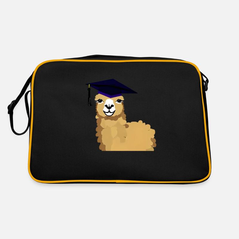 Bachelor Graduate School Leaving Certificate Alpaca Study Retro Bag