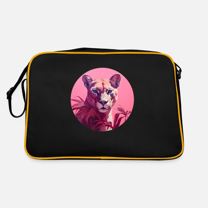 Panther in Pink Retro Tasche